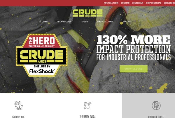 Crude Hands Website Homepage